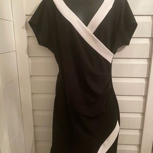 Black Dress with white trim